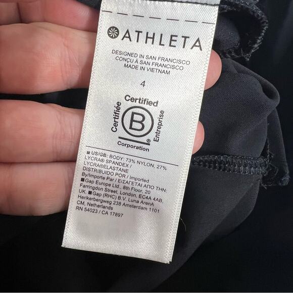 Athleta Stella flare trouser black sz 4 - Picture 8 of 10